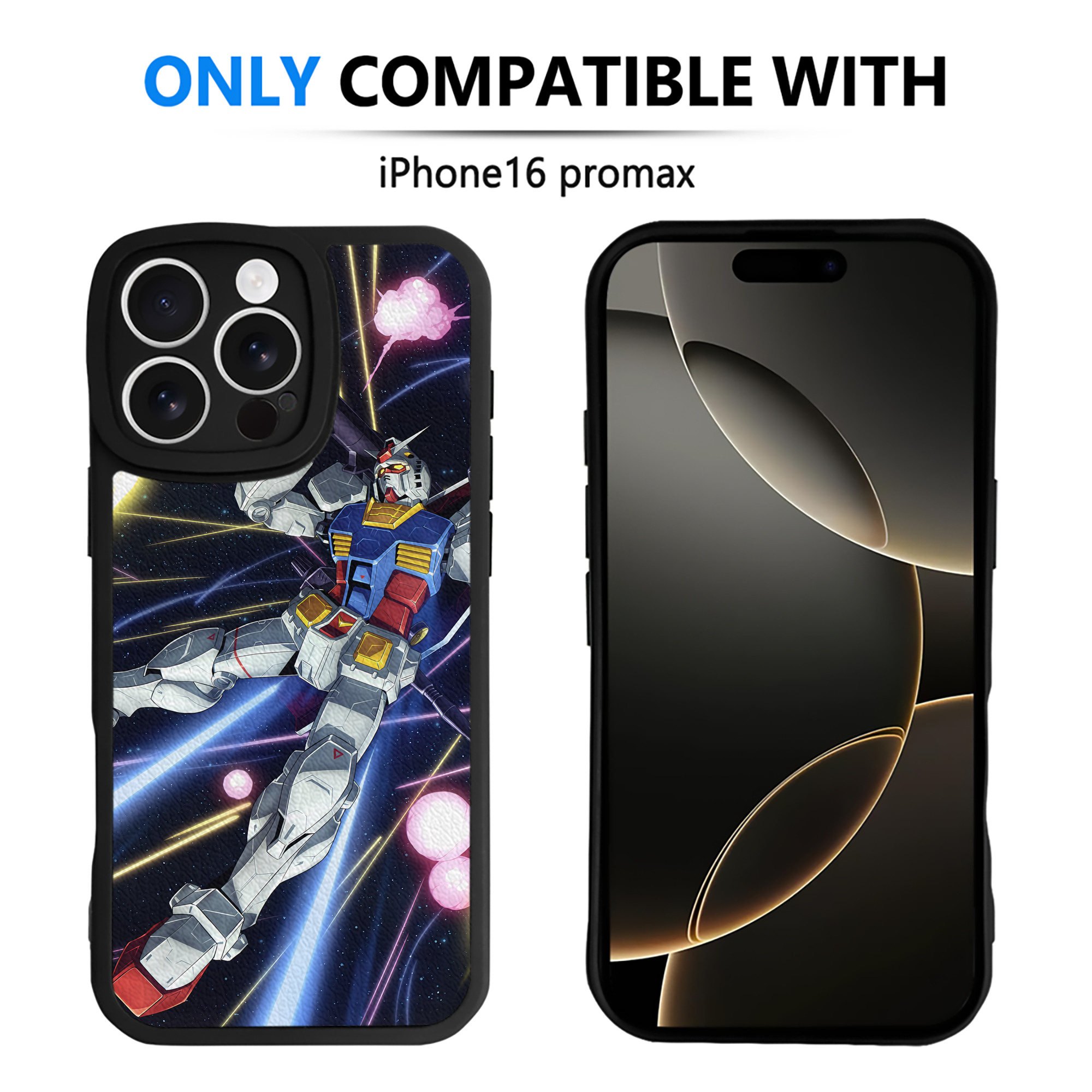 （画像用） 機動戦士ガンダム Mobile Suit Gundam 【iPhone 16シリーズ対応】シリコンスマホケース（レザー調） 材質：シリコン